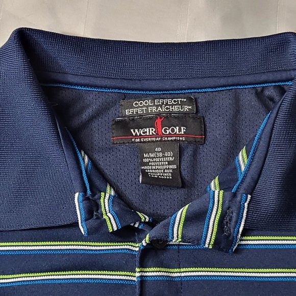 WEIR GOLF POLO SHIRT MEDIUM 40 SPORTS WEAR COOL EFFECT MENS WEAR - Picture 2 of 11